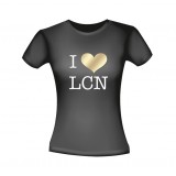 Футболка черная - T-Shirt I love LCN